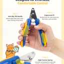 [PETHROOM] Cat Nail Clipper Trimmer for Indoor Cats with Circular Cut Hole (2mm) | Premium Sturdy Stainless Steel Blade Cat Claw | Safe, Easy, Accurate, Quiet & Fast | Avoid Overcutting