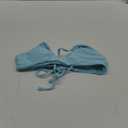 ZAFUL Women's Tie Back Bikini Top Solid Push Up Padded Bralette Swimsuit Bathing Suits Top (Only Top-light Blue) S