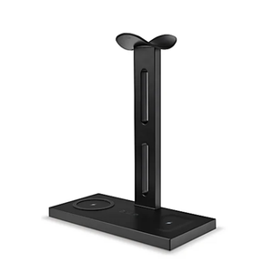 ILive 5-in-1 Headphone Stand And Wireless Charger, 9-1/2”H x 5-1/8”W x 7-15/16”D, IAQST303B