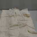 jinchan Ruffled Valance Curtain Linen Kitchen Window Valance for Living Room Bedroom 18 Inch Farmhouse Cottage Shabbychic Style Light Filtering Small Window Treatment 1 Panel Crude