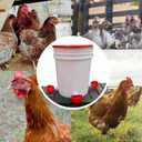 16pack Large Poultry Waterer Cups, Professional Chicken Water Cups for Poultry LANARP Float Style Gravity Chicken Watering System, Tee Fittings Poultry Waterer Suitable, with Mounting Hole Opener (16)