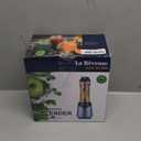 La Reveuse Smoothies Blender Personal Size 300 Watts with 18 oz BPA-free Portable Travel Sports Bottle (Light Blue)