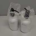 Vine Creations White Glass Soap Dispenser Set, Dish Soap and Hand Soap Dispenser Set with Stainless Steel Pump, 16 oz Glass Dispensers for Kitchen or Bathroom Decor (Matte White Bottle/Matte Black)