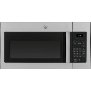 GE 30" Over-the-Range Microwave, 1.6 Cu. Ft., 1000 Watts, 300 CFM Hood Vent, LED Lighting, Auto Defrost, Easy Mount Install, Stainless Steel, JVM3160RFSS