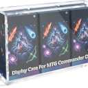 1PCS Clear Acrylic Case for 3 MTG Commander Decks, TCG Display Storage Box