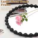 AAZZKANG Large Round Mirror with Metal Beaded Frame Black Circle Wall Mirrors Large 28" Home Decor for Bedroom Living Room Bathroom Entryway Hanging