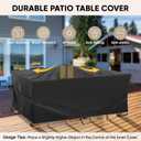 BALEINE Patio Furniture Covers, Outdoor Furniture Covers Waterproof, Heavy Duty Oxford Patio Table Cover for Outdoor Table, Chair, Sofa, Desk (Black, 138"L x 86"W x 32"H)