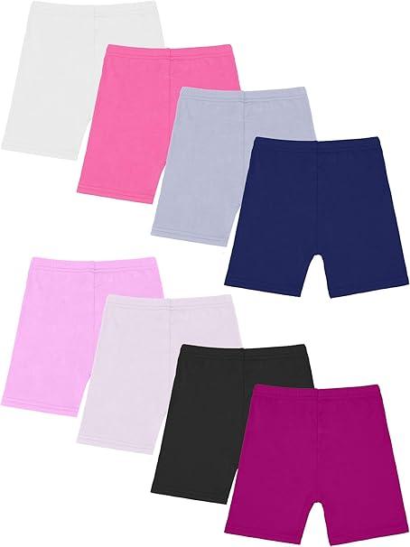 Ruisita Resinta 8 Pack Toddlers Girls Shorts Dance Shorts Bike Short Breathable and Safety 8 Color