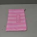 Striped Empty Mahjong Tiles Bag for 1.2 "(30mm) Standard Size American Mahjong Tiles, Waterproof Mahjong Tile Bag with Zipper, Mahjong Case, Case Only (01Pink Stripes)