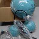 COSYLUX Modern Small Table Lamp for Bedroom, Cute Dome Shade Reflecting Light Reading Lamp for Living Room, Kid's Room, Study, Office, Beside Bedside Nightstand Desk Lamp(Turquoise Blue)