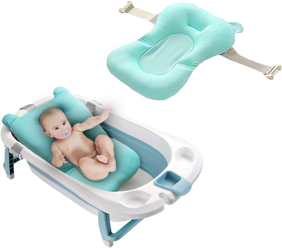 Baby Bath Support, Infant Bath Seat Pad, Bath Seat Support Net, Floating Soft Baby Bath Pillow Lounger Newborn Pad Tub Cushion