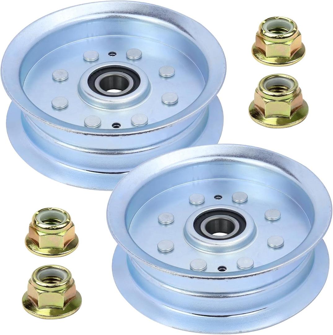 GELASKA 2 Pack 756-05034A Idler Pulley Replaces GY20629 Idler Pulley John Deere AUC17621 GY22082 GY20110 for John Deere D140 D130 D110 D160 D170 L110 L120 L130 LA105 LA115 LA145 E140 Z225 Decks