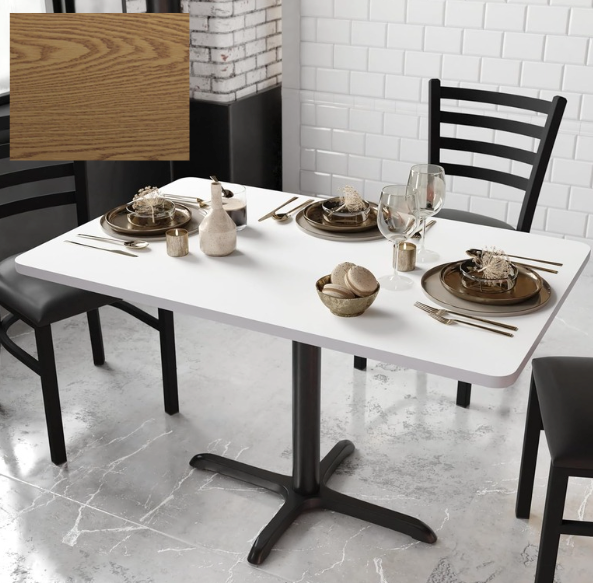 Table Top Reversible Top In Two Colors Oak/Grey, Size 24x48