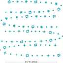 Teal Blue 13th Birthday Decorations Number 13 Circle Dot Star Garland Glitter Streamer Banner Backdrop for Girls Boys Official Teenager Cheers to 13 Years Old Birthday 13th Anniversary Party Supplies