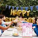 2 x 50th Birthday Party Decorations for Women, Sweet Pink Glitter in 1975 Birthday Decor Poster Acrylic Table Sign, 50th Birthday Party Supplies, Double-Sided