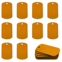 MECCANIXITY 48 Pack Rectangle Aluminum Blank Tags 50 x 30 x 1mm Engraving Stamping Blanks Metal Blank Label Dog Pet Tags for DIY Jewelry Stamping Tools, Yellow