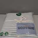 JELLYMONI 100% Cotton Bed Sheets Set Green and White Stripes, Queen Size, Soft Bedding with Deep Pocket Fitted Sheet, Flat Sheet & Pillowcases 