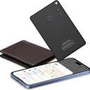 CASCHO Wallet Tracker Card [Apple MFi Certified] Air Tracker Tag, 0.06in Rechargeable Smartcard Work with Apple Find My, Keys Finder and Item Locator for Passport, Bags, Laptop, Black 1 Pack, iOS only