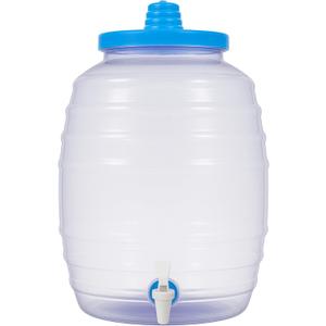 5 Gallon Jug with Spout-Mexican Vitrolero Tapadera Aguas Frescas-Water Juice Beverage Dispenser- 20 L Clear Container-BPA Free Food Grade Plastic (Top Color Will Vary)