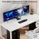 8K/4K Displayport 1.4 KVM Switch 2 Monitors 3 Computers Dual Monitor 8K@30Hz/4K@144Hz 3 Port Dual DP1.4 USB 3.0 KVM Switches 3 PCs Share 2 Monitors & 4 USB 3.0 Devices with Desktop Controller