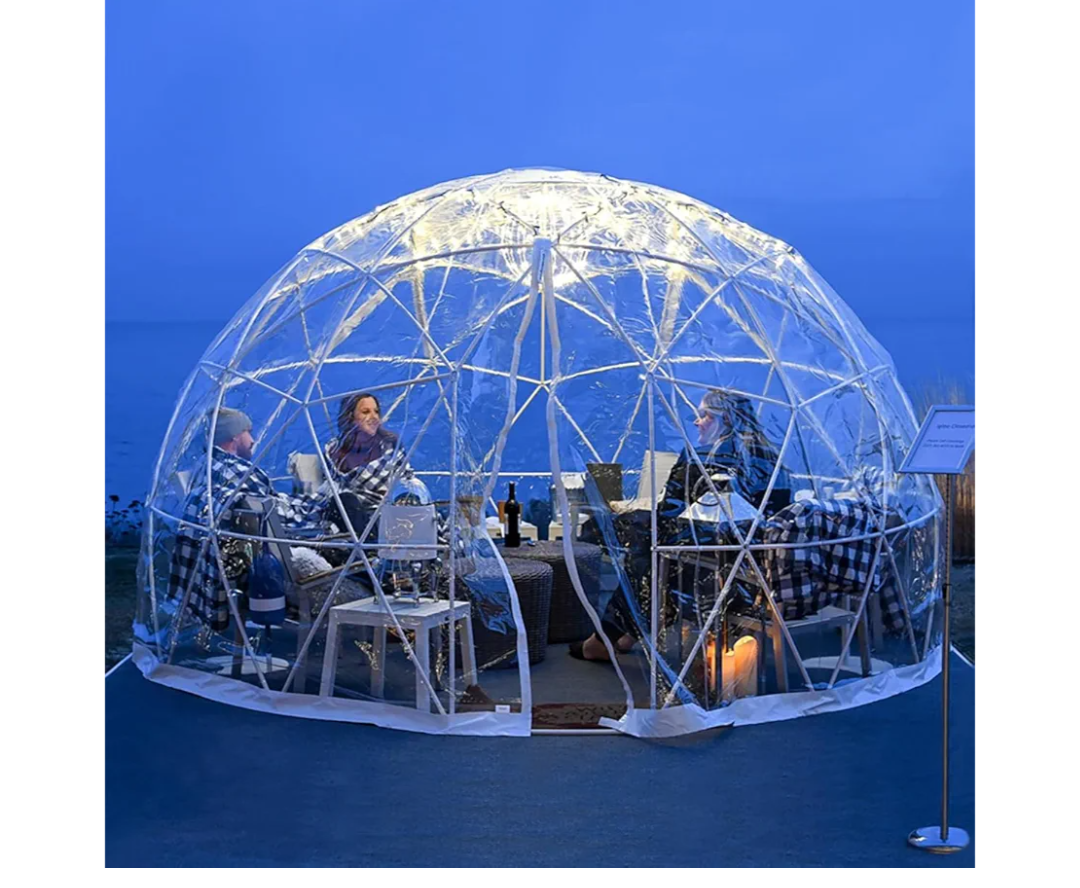 Garden Dome Tent House Outdoor 12 FT, Weatherproof Greenhouse Transparent Garden Dome House for Backyard, Party