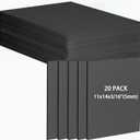 20 Pcs Black Foam Board 14 x 11 inch Foam Core Board Black Poster Board 3/16" Thick Foam Backing Boards for Crafts Poster Making Art Presentations