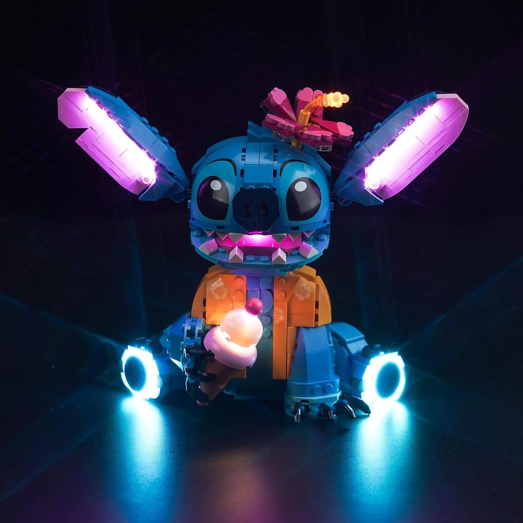 Upgraded Led Light Kit Compatible with Lego 43249 Stitch Toy Building Set, Lights Decoration Compatible with Lego 43249, Gift Idea for Girls, Boys (Model Not Included)