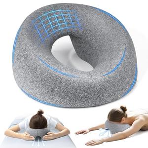 Face Down Pillow, Massage Headrest for Bed, Massage Face Cradle for Bed, BBL Pillow After Surgery Post Eye Surgery Vitrectomy Recovery, Faces Down Pillows for Rest and Recovery Reimagined (Grey)