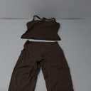 Workout Sets for Women 2 Piece Padded Sports Bra Tank Top High Waist Leggings Sets Gym Yoga Work Out Clothes Brown, Size M