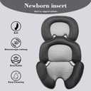Newborn Baby Support Cushion Infant Insert 3D Mesh Breathable Liner Compatible with Stroller, Car seat, High Chair Etc (Black)