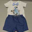 IMEKIS Baby Boys 1st 2nd Birthday Outfit Blue Bowtie Romper Suspenders Hat 3PCS Sets Cake Smash Photo Shoot (White, S) 12-18M