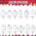 48 Pcs Christmas Fillable Ornaments Ball 3.15 Inch Clear Plastic Ornaments DIY Craft Transparent Ball for Christmas Wedding Xmas Holiday Party Tree Decor Home (Iridescent)