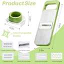 Safe Mandoline Slicer with Slide-On Hand Guard, 2026 Upgraded 6 in 1 Stainless Steel Vegetable Chopper, Multi Blade Potato/Onion/Garlic/Cucumber/Fruit Slicer, Kitchen Grater Food Cutter