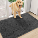 Amyracel Dirt Trapping Door Mat, 48" x 96" Large Absorbent Dog Door Mat for Muddy Paws, Quick Dry Non Slip Chenille Mud Mat for Dogs, Machine Washable Entry Indoor Entryway Rug for Inside Floor