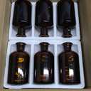 Farmlyn Creek 6 Pack Small Glass Vases for Centerpieces, Amber 7.5 oz Propagation Jars for Flowers, Table Centerpieces, Apothecary, Home Decor (2.8 x 5 in)