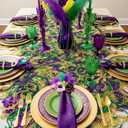 Mega-L 126Pcs Necklaces Accessories for Mardi Gras Beads Purple Green Gold 31.5" Holiday Carnival Beads Bulk for Mardi Gras Parade Throws Pirate Wedding Birthday Party Decor Supplies Favors