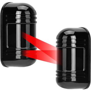 Dual Laser Detector Alarm Beam Sensor Indoor 300m Outdoor 60m Infrared Detector 6.7"x3.1"