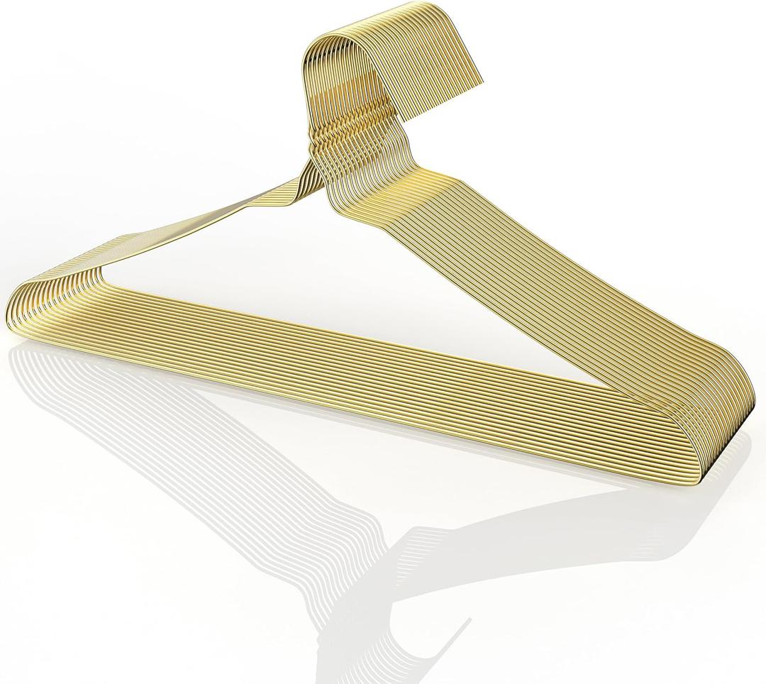 Mr. Pen- Metal Wire Hangers, 20 Pack, Gold, Slim and Space-Saving Clothes Hangers, Durable for Closet Organization and Garment Storage