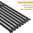 BBQ-PLUS 17'' x 6" Stainless Steel Infrared Emitter Plate and Cast Iron Grill Grates Replacement for Charbroil TRU-Infrared 2015 and Newer Commercial,Signature, Professional Series Gas Grill