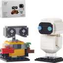 Wall-e and Eve Robots Building Blocks Set Compatible with Major Brands Size, Unique Mini figures Robots Model Toy,Creative Present for Boys, Girls or Adult