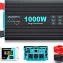1000 Watt Pure Sine Wave Inverter, Power Inverter for Car, Camping, Solar, RV, Truck, Home, 12V DC to 120V AC Inverters with 3 AC Outlet, 30W USB-C, 5V 3.1A USB, Remote Control, Surge 2000W