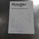 Huuger Computer Desk, 55 Inch Home Office Desk, Gaming Writing Work from Home Study Desk, Large Legroom, Sturdy Metal Frame, Modern Simple, Rustic Brown