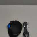 Wireless Trackball Mouse, Ergonomic Bluetooth Rechargeable Computer Mouse, Backlit Rollerball Thumb Laptop mice with 5 Level DPI, Adjustable Angle, 3 Devices Connection for PC, Windows - Blue Ball