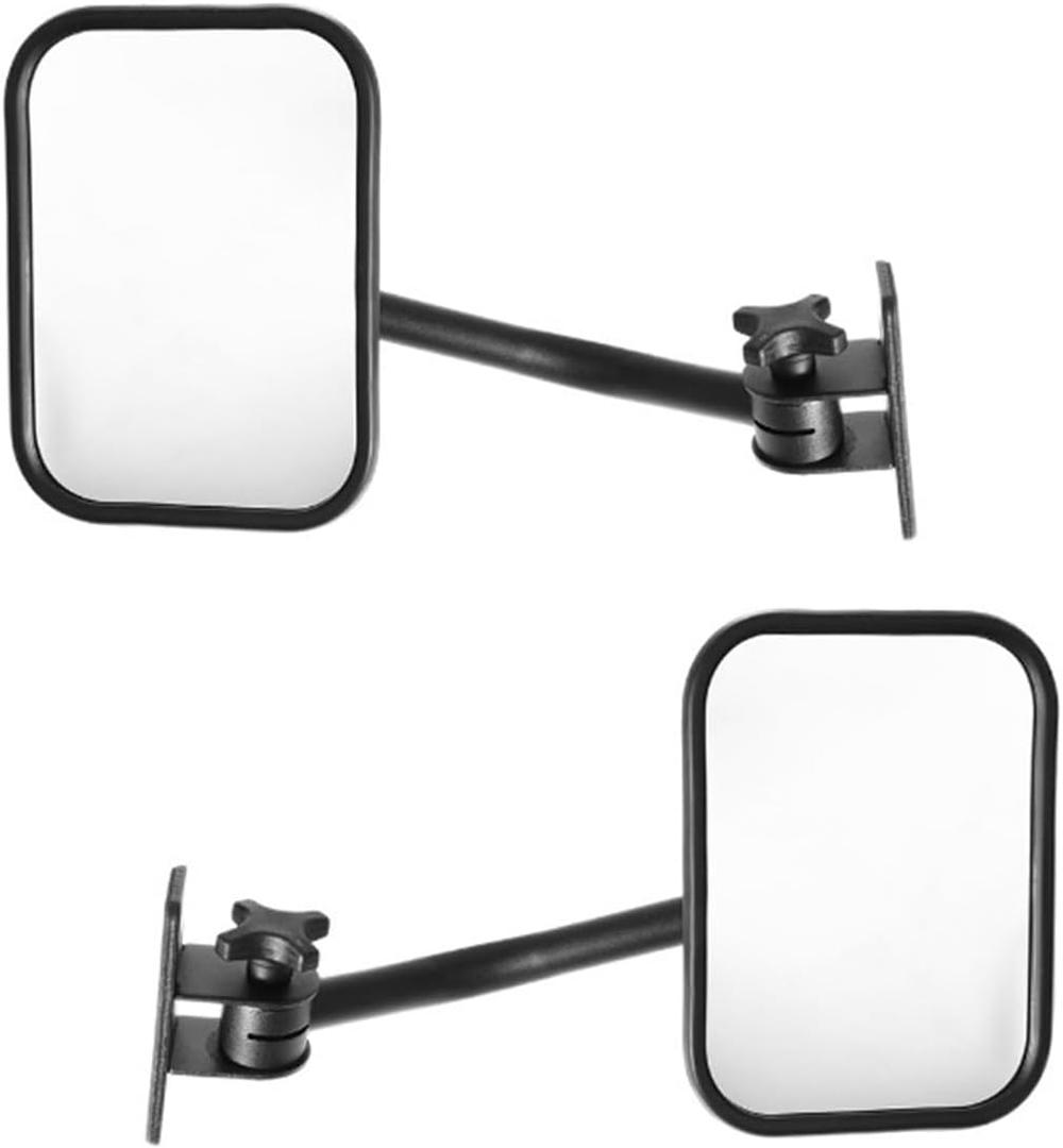 2pcs Car Side Rearveiw Mirror Rectangle Rear View Mirrors Compatible for Jeep Compatible for Wrangler TJ 1997-2006 JK 2007-2017
