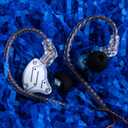 Linsoul KZ ZS10 Pro, 4BA+1DD 5 Driver in Ear Monitor, HiFi Wired Earbuds, Gaming Earbuds, Hybrid IEM Earphones with Stainless Steel Faceplate, Detachable Cable for Musician (with Mic, Blue)