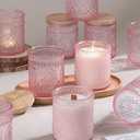 DARJEN 4 Pack Candle Jars for Making Candles- 7.5 OZ Empty Glass Candle Making Jars with Bamboo Lids and Labels, Candle Making Supplies Candle Containers for Home DIY