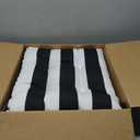 Outdoor/Indoor Wicker Seat Cushions All Weather 19 x 19 inches Outdoor Chair Pads,Black White,Set of 2 (Wicker Cushions)