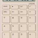 UNIONE Pocket & Desktop Beige Calculator with a Bright LCD, Dual Power Handheld Desktop. Color. Business, Office, High School