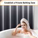 Arotive Shower Curtain for Bathroom, Black and White Ombre Fabric Shower Curtain Sets with 12 Hooks, Waterproof & Machine Washable, 72x72 Inches
