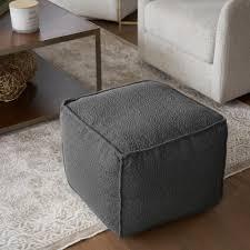 ZICOTO Beautiful Boucle Pouf Ottoman and Foot Rest  Elevate Your Living Room Decor with Lightweight Comfort and Charm  A Round Modern Foam Filled Foot Stool Perfect to Rest Your Feet